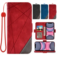 Spliced wallet mobile phone cover For Samsung S10 S10 5G S10e S10 Plus S10 Lite/A91/M80S Credit card slot wrist