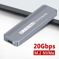 M.2 NVMe SSD Enclosure SSD Case Enclosure USB3.2 GEN2*2 20Gbps Portable SSD Box MAX 4TB for Windows Macbook PC