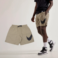 Nike 短褲 Swim 7 Volley Shorts 男款 卡其黑 海灘褲 7吋 透氣 速乾 開衩 褲子 NESSE506-232
