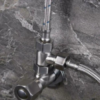 Faucet Adapter Copper G1/2" T-Valve Kitchen Sink Splitter Diverter Valve Water Tap Connector For Shower Bathroom Parts