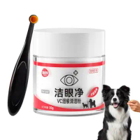 Pets Tear Stain Remover Powder 30g safe Puppy Tear Stain Remover Non Irritating Absorbing Tears Powder With Tear Stain Brush