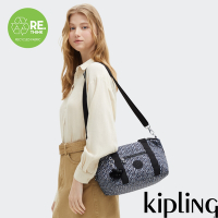 Kipling 藍白波紋手提側背包-ART MINI