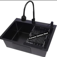 Paket kumplit kitchen sink 6045 JKM Stainles/ bak cuci kran fleksibel