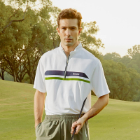 【Snowbee 司諾比】男士短袖拉鍊立領POLO衫-2色(男款高爾夫球衫 上衣 球衣 吸濕排汗)