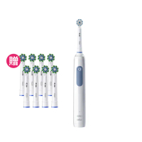【德國百靈Oral-B-】PRO3 3D電動牙刷-專業洗牙般潔淨感 馬卡龍粉/經典藍(雙11限定)