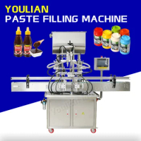 GT2T Automatic 20-5000ml Customizable 2/4/6/8/10 Heads Sauce Cream Paste Palm Essential Edible Olive Oil Bottle Filling Machine