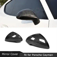 Door Side Rearview Mirror Trim Shell Covers Sticker For Porsche Cayman Boxster 981 991 Standard 2013-2016 Back View Mirror Cover