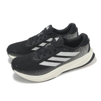 【adidas 愛迪達】慢跑鞋 Supernova Rise 2 M 寬楦 男鞋 黑 白 緩震 運動鞋 愛迪達(IG2168)