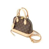 Tas LOUIS VUITTON LV ALMA BB ECLIPSE BROWN TOP HANDLE BAG WITH LS 100% ORIGINAL 23X17X11CM