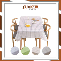 QUOKKA Table Cloth Waterproof Plastic Table Cover Oilproof Tablecloth Kitchen Dinning Room Plaid Dus