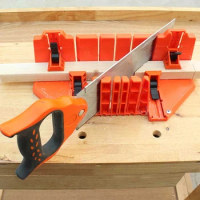 K50 Woodworking Clamping Mitre Box Diagonal Saw Cabinet 45 90 Degree Saw Box Angle Saw Oblique Cutting Groove Sawing