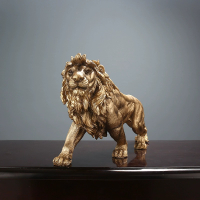 Gilded King Lion · European Handmade Resin Home Decor