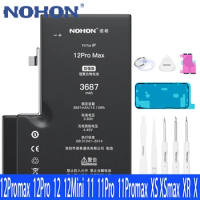 NOHON Battery For iPhone 12 Mini 11 Pro XS Max X XR Replacement Bateria For iPhone12 Mini iPhone11 Pro iPhoneXS iPhone12Pro Max
