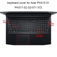 Clear Keyboard Covers for Acer Predator Helios 300 PH317 52 PH315 51 G3 571 572 TPU keyboards cover protector film Dust proof