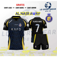 เสื้อเจอร์ซีย์ทีมเยือน LD Sportwear AL NASSR 2024 พิมพ์ลายเต็ม สามารถปรับแต่งชื่อและหมายเลขบนหลังได้