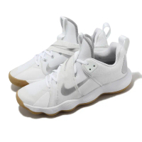 【NIKE 耐吉】排球鞋 React Hyperset SE 男鞋 白 灰 魔鬼氈 緩震 穩定 支撐 室內運動鞋(DJ4473-100)