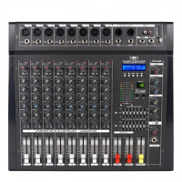 AOSHEN Portable 16 DSP Echo Audio Amplifier Mixer Blender 2X300W/8ohm USB With BT 8 Channel DJ Mixer Audio Eco