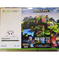 Xbox One S 500GB 我的世界探險家組合包同捆 MINECRAFT 另贈遊戲白色特別版