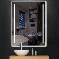 Hotel Wall Blue_tooth Makeup Led Bathroom Mirror With Light Touch Screen Android Wifi Magic Mirror Bath Smart Tv Mirror