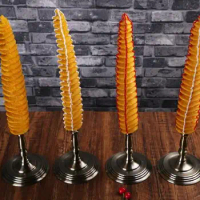 Simulation spiral potato food potato whirlwind Twist potato tower model fake long potato chips fried tornado food display props