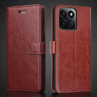 Sarung Dompet Folio Kulit, Untuk Huawei Honor X5B Plus X5B +, Sarung Kalis Kejutan, Kulit Premium, d
