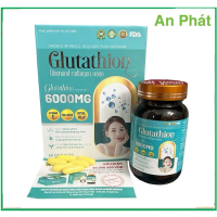 Viên uống trắng da toàn thân GLUTATHIONE 6000mg - Giúp chống oxy hóa, ức chế quá trình sản sinh mela