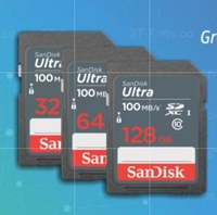 SD Card Sandisk Ultra SDHC 64GB 128GB 256GB 100MB/s Memory - SDSDUNR SDCard 256GB