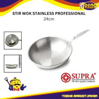 Wajan Penggorengan Stainless - STIR WOK STAINLESS 24cm PROFESSIONAL WOK24PRF SUPRA