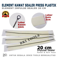 Kawat Press Plastik Refill Impulse Sealer Pemanas 20 30 cm dengan Kain Kasa - Universal untuk Mesin 