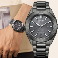 CITIZEN 星辰 光動能八角形格紋面手錶 520送禮首選 BM7637-81H