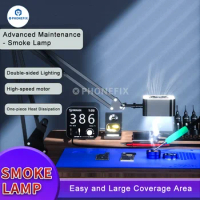 Mechanic Smoke Absorber 3 in 1 Cooling Fan Lamp With Adjuastable Swing Arm Bracket for Smoke Absorbing Heat Dissipation Lighting