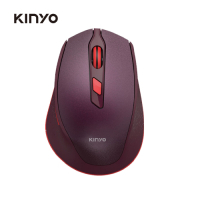 KINYO 2.4GHz無線靜音滑鼠(紅)GKM917R