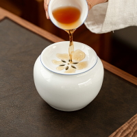 德化白瓷建水茶盂日式小號茶洗水盂陶瓷蓋茶渣桶水洗功夫茶具配件
