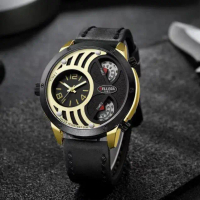 Jam Tangan BELLEDA  jam  BELLEDA 9257 Kulit Jam Tangan Pria Original Tahan Air Quartz Waterproof Wat