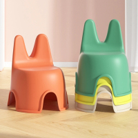 簡單樂活 中云兔椅(四色黃綠橙米白可選/塑膠椅/板凳/椅子/休閒椅 /小孩矮凳/可堆疊/靠背椅)
