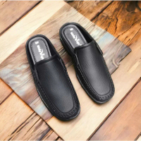 Giày sục nam giày lười nam giày nam không gót trung niên 3 màu đen nâu vàng bò đế khâu chắc chắn