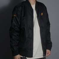 KANGOL 外套 黑 金黃LOGO 飛行外套 棒球外套 中性 6155944920