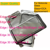 10Pcs/Lot For Motorola Moto Edge 40 Neo 30 Ultra Touch Screen Front Outer Glass Panel Lens Edge 30 Fusion S30 Pro Glass With OCA