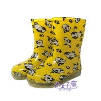 【巷子屋】童款熊貓造型雨鞋 雨靴  雨天必備[9312] 黃色 MIT台灣製造 超值價$298