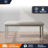 VALUE DESIGN - Bexley Bangku Makan 2 Tempat Duduk – Tempat Duduk Kusyen kelabu yang Selesa dengan Ka