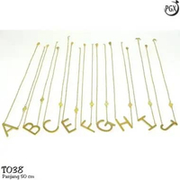 T31 - Kalung Titanium Wanita Huruf Anti Karat KalungGisel - T Silv