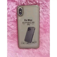 Case IP Xs Max Clear Spase Bening Hitam Transparan Protec Camera Silikon Casing - CASE HITAM TRASPAR