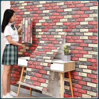 Self-Adhesive Brick Wall Sticker Panel Moisture-Proof3D XPE Foam Wall Sticker Bedroom Living RoomTV Background Wall Home Decor