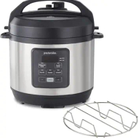 Proctor-Silex Simplicity 4-in-1 Electric Pressure Cooker, 3 Quart Multi-Function With Slow Cook, Steam, Sauté, Stainless Steel