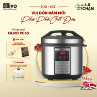(Tặng chảo inox) Nồi Áp Suất Olivo PC60 - Nồi Hầm Dung Tích 6L - Hầm Thịt, Kho, Chiên, Nấu Lẩu - 16 