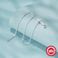 CANNER Tassel Bead Eardrop For Women Tud Earrings Sterling Silver 925 Silver Set Of Earrings Wedding Party Anniversary Aros