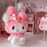 Kawaii 30cm Sanrio Rose My Melody Cartoon Anime Stuffed Animals Soft Plush Doll Companion Toys Collect Children'S Birthday Gift