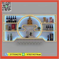 中式紅酒架子葡萄白酒櫃靠墻壁掛式置物架酒吧鐵藝展示架創意博古