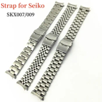 18/19/20/21/22/23/24mm 316L Stainless Steel Watch Band for Seiko SKX007 SKX009 Men Watch Accessories Solid Bracelet Curved Strap