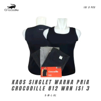 KAOS SINGLET PRIA CROCODILE CR 812WRN 812PT ISI-3PCS BEST